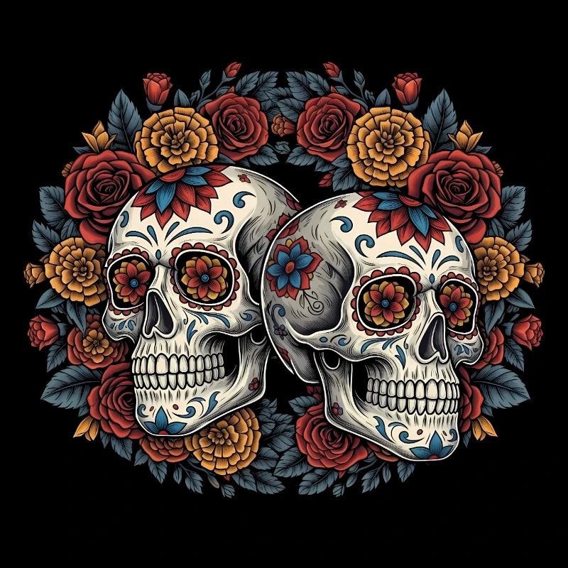 Mexican Skull Dia de los Muertos Calavera