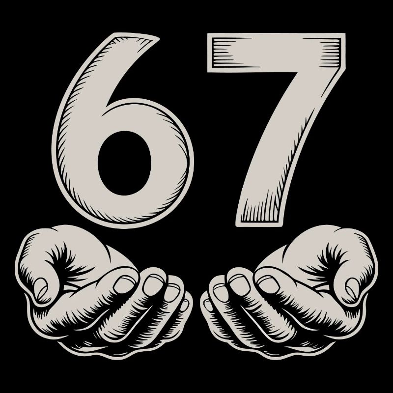 Funny 67 Meme Hands Gen Alpha Humor