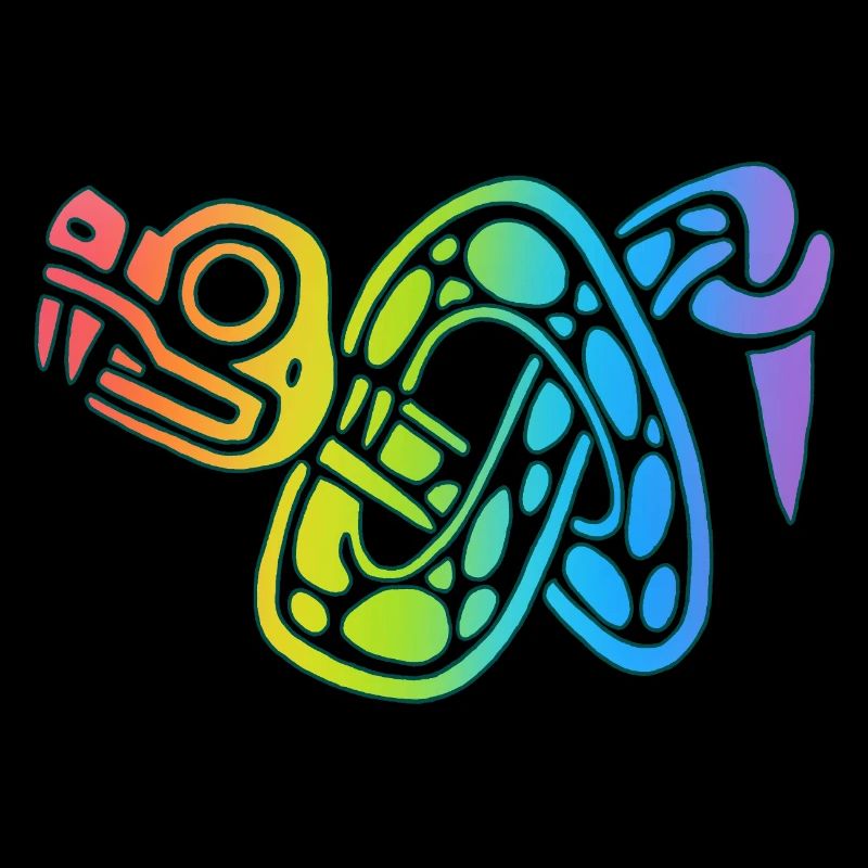 Noeud de serpent multicolore