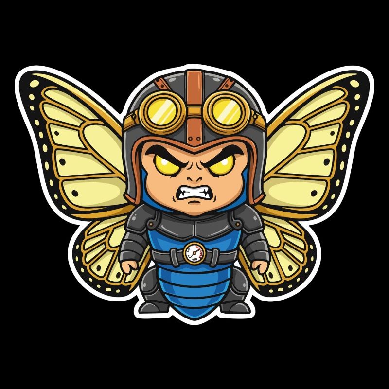Steampunk Aviator Schmetterlingsblaue Rüstung