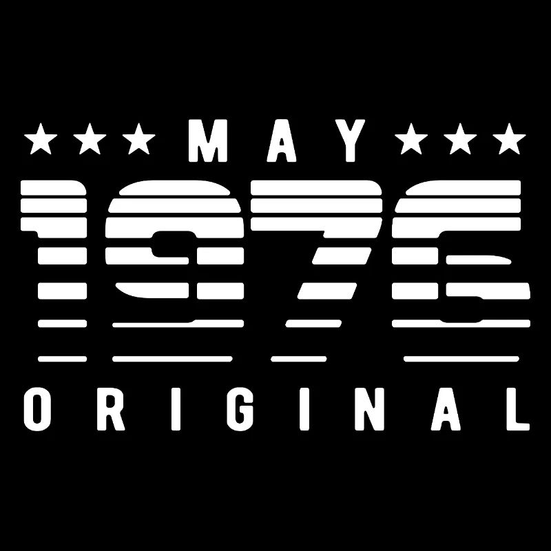 May 1976 Original Striped Vintage Geburtstag
