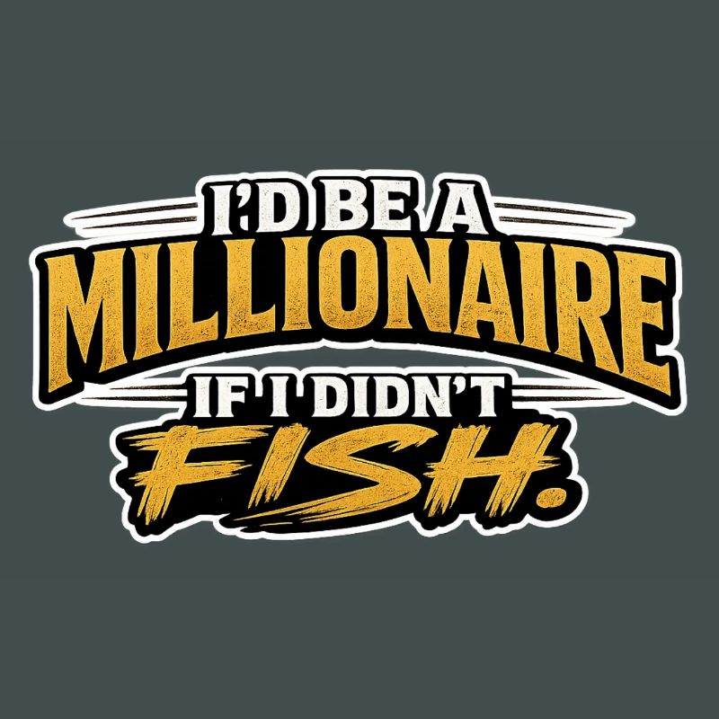 I’d Be A Millionaire If I Didn’t Fish Funny Design