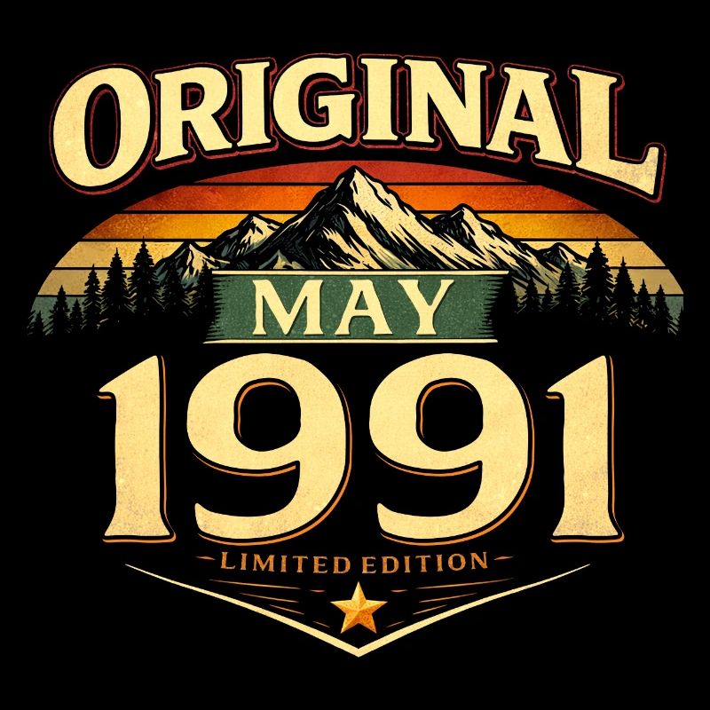 35. Geburtstag Geschenk Original Mai 1991