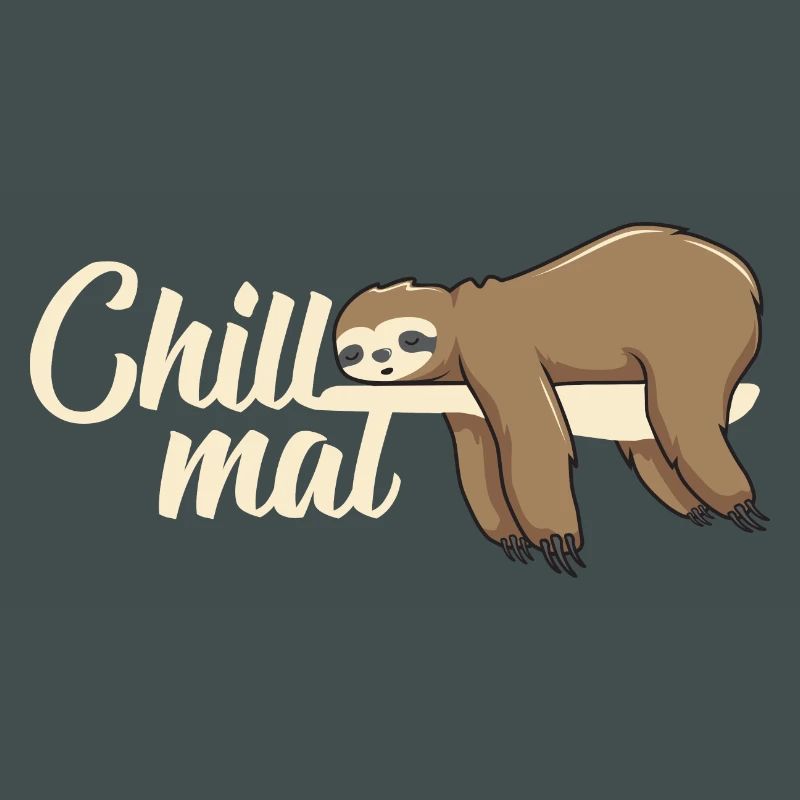 Funny chill times sloth while relaxing