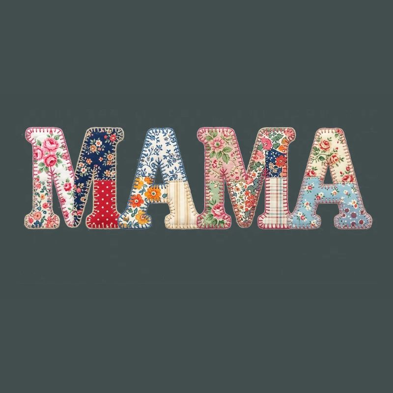 Mama Patchwork Blumen Vintage Muttertag Design
