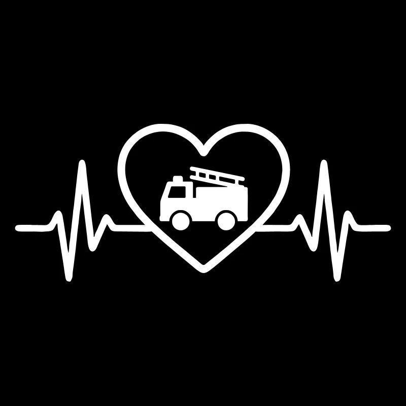 Heart Firefighter Fire Truck