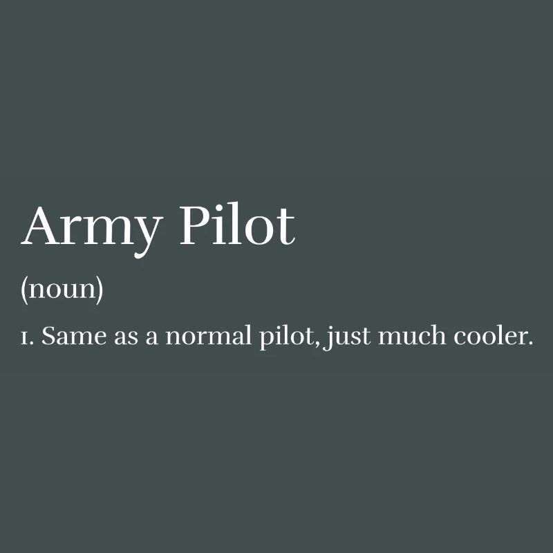 Army Pilot Same As A Nomal Pilot, Just Much Cooler
