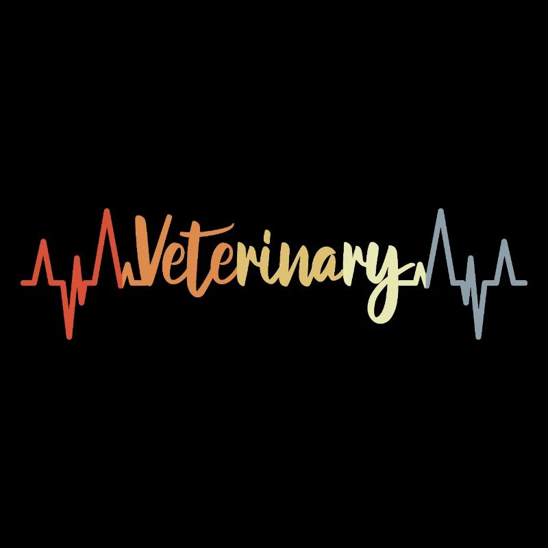 Retro Veterinary Heart Line