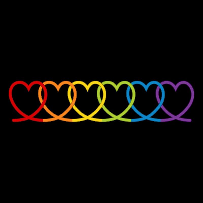 Regenbogen Herzen