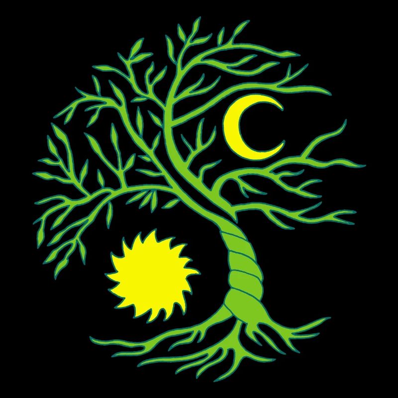 Arbre de vie soleil et lune