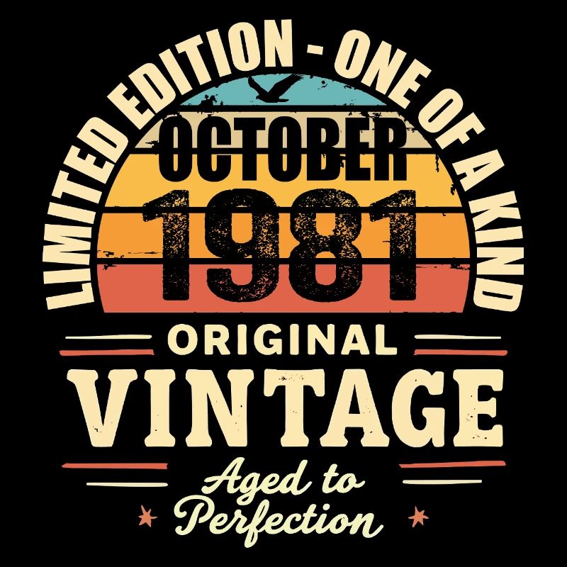 Retro October 1981 - birthday october 1981