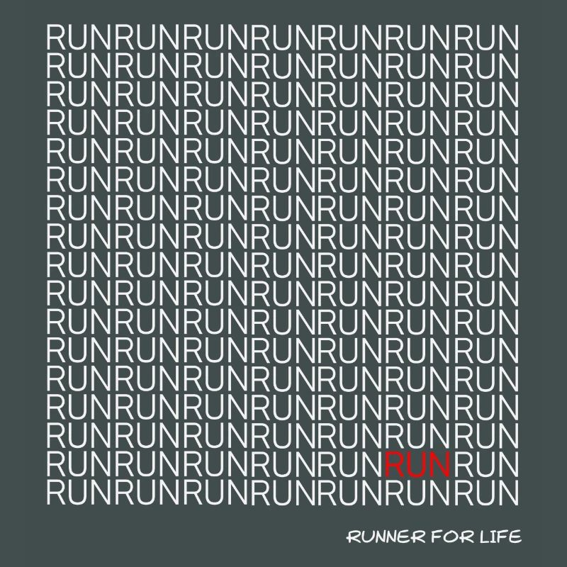 Run Run Run pattern with red accent
