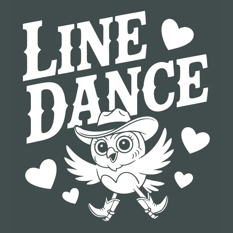 Verspieltes Linedance Design mit Eule