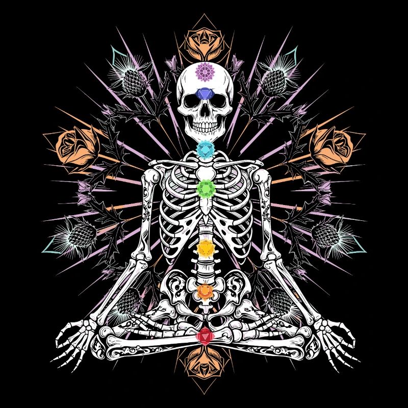 Skeleton Chakra Gothic Meditation