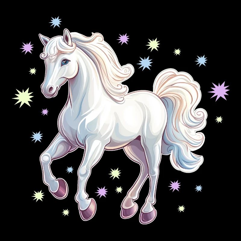 Cheval avec des étoiles