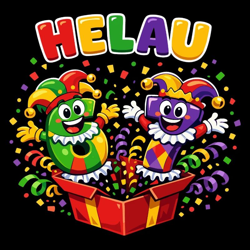 67 Six Seven meme Clown Helau Karneval 