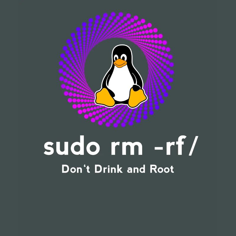 Ordinateur Sys admin Penguin Nerd pc sudo rm -rf cod