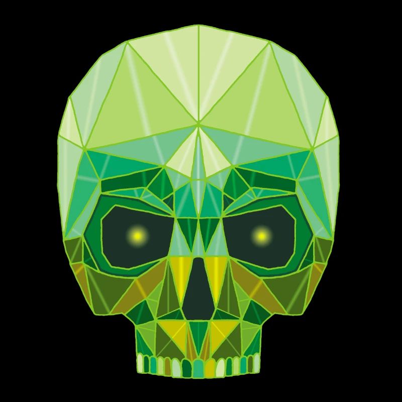 Emerald skull and crosses