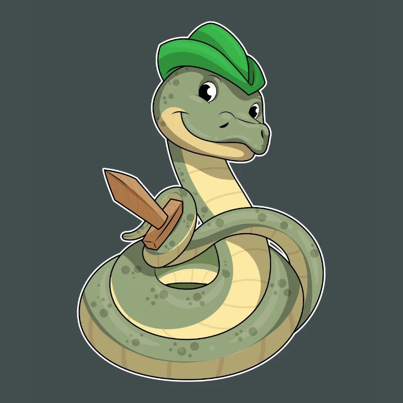 Serpent avec épée