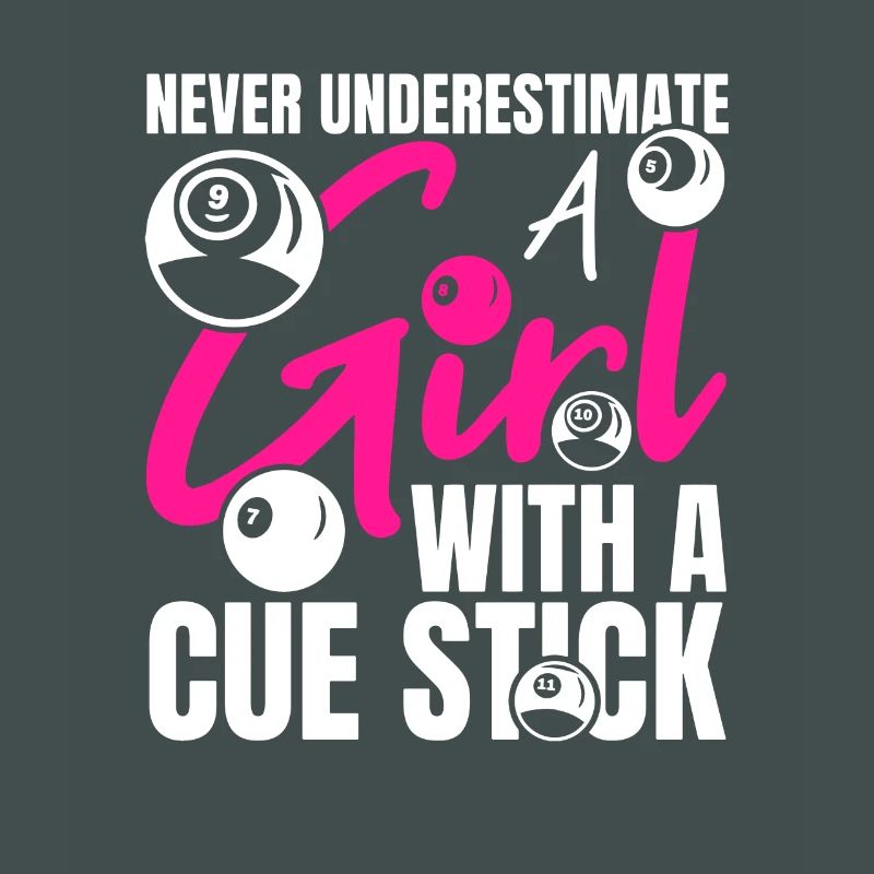 Mädchen mit Billardqueue