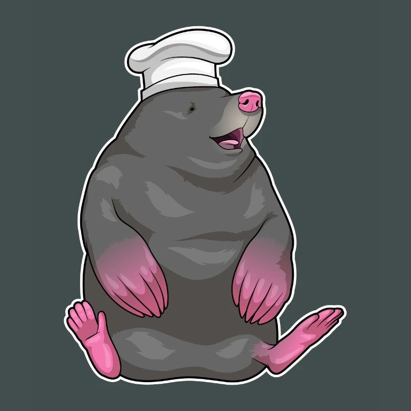 Mole Chef Chef Hat Cooking