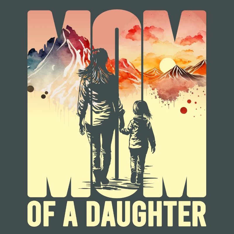 Mutter mit einer Tochter Muttertag Berge Mama Kind