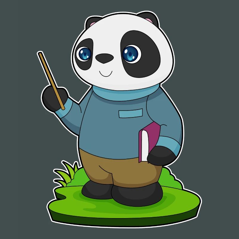 École de Pointer Enseignante Panda