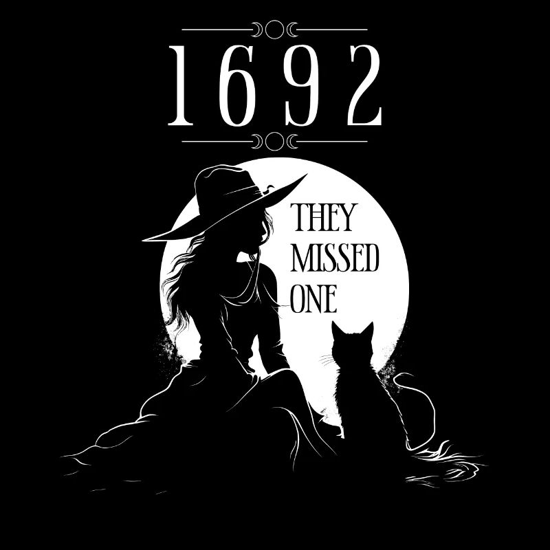 Salem 1692 Ils ont manqué un chat sorcière Halloween