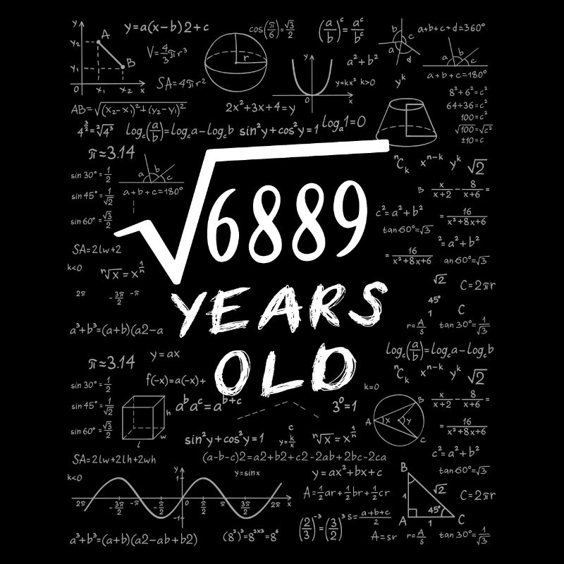 83rd Birthday 83 years Square root of 6889 math