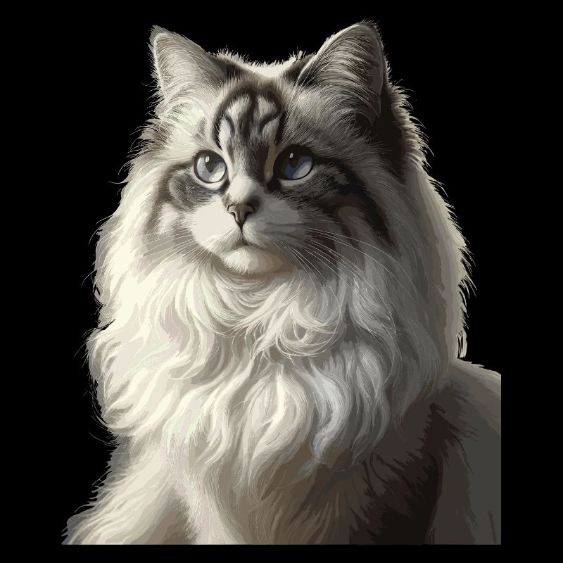 Fluffiges Katzengesicht Porträt