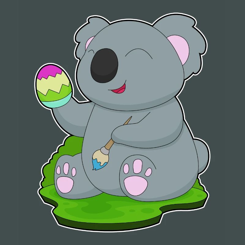 Koala Easter Coloring