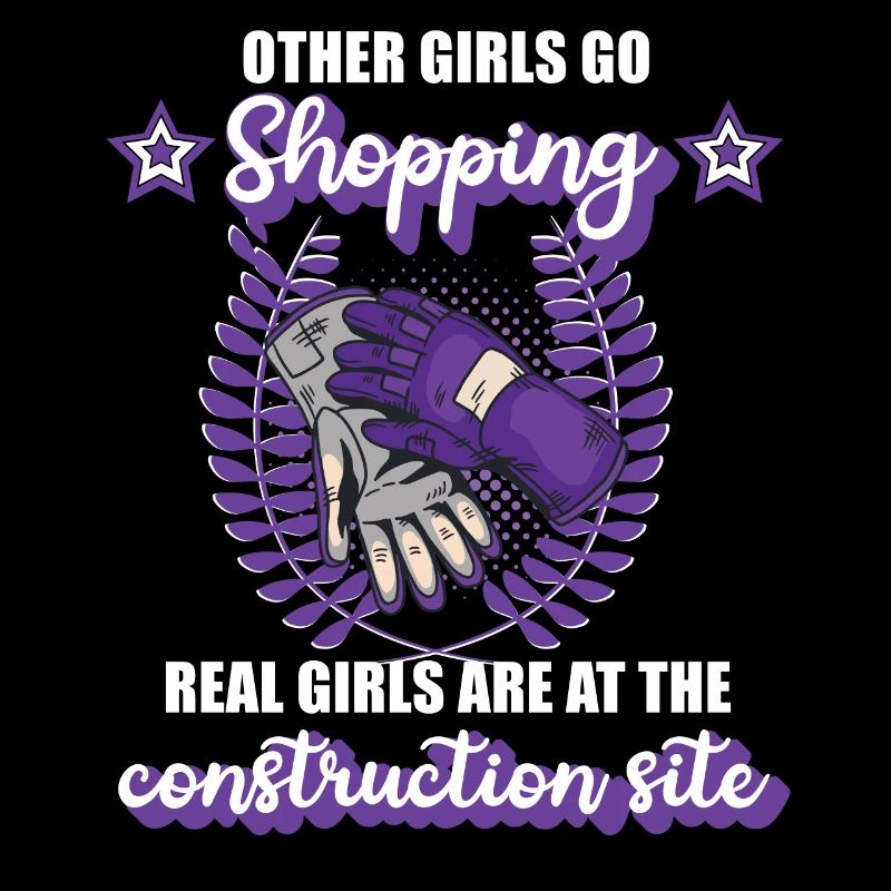 Construction Worker Roofer Site Girl Gift
