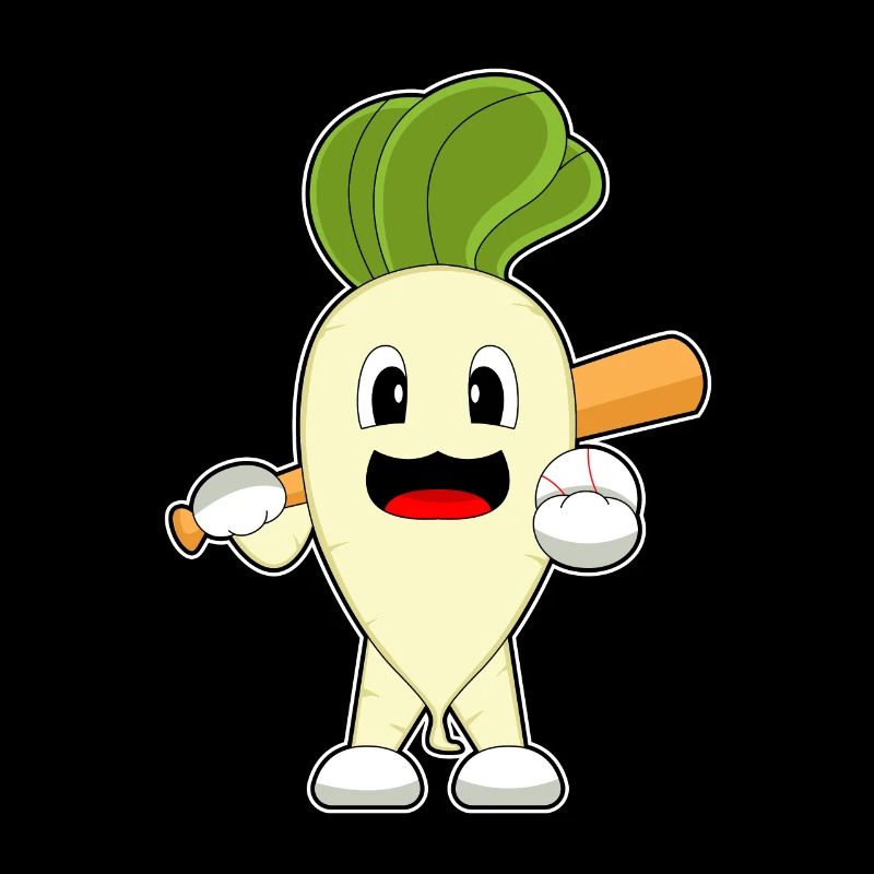 Radieschen Baseball Baseballschläger