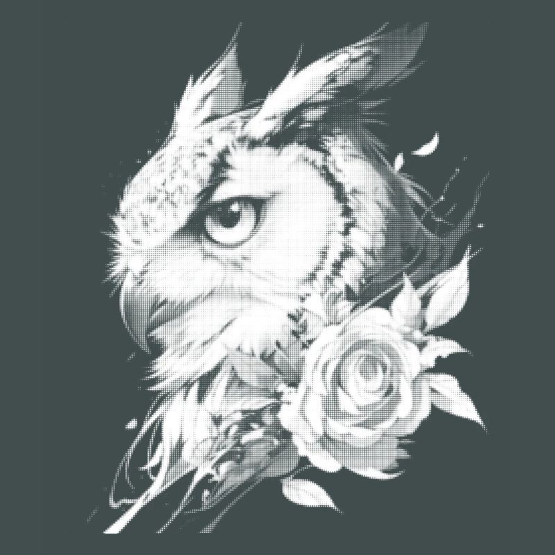 Rose Eule Blumen Ästhetik Nachteule Vogel Geschenk