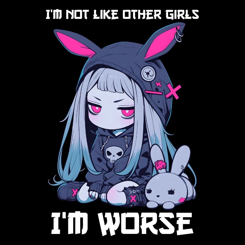 Pas comme les autres filles Kawaii Goth Bunny Gothic