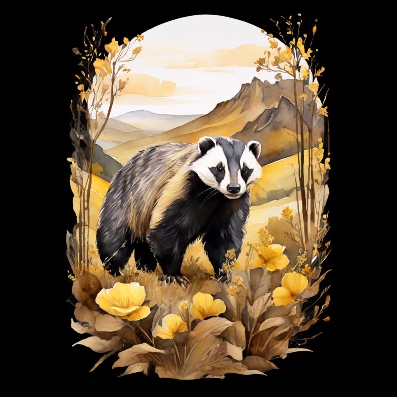 Badger in the mountains