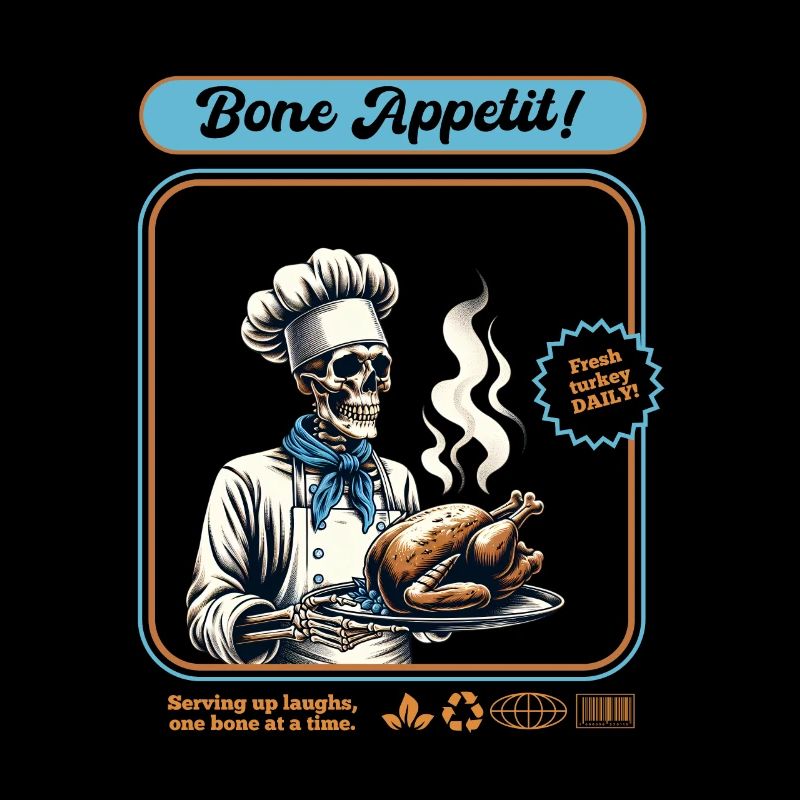 Cuisinier de dinde squelette