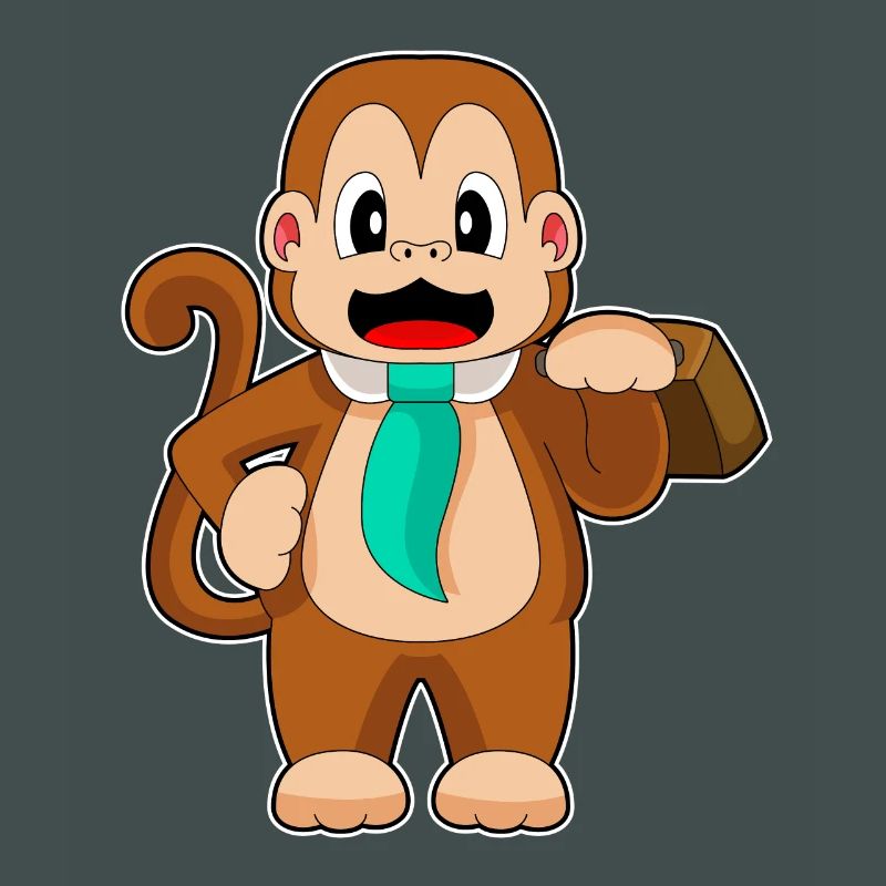 Monkey Entrepreneur Porte-documents
