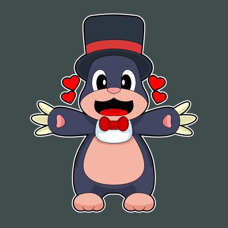 Mole Groom Top Hat Wedding