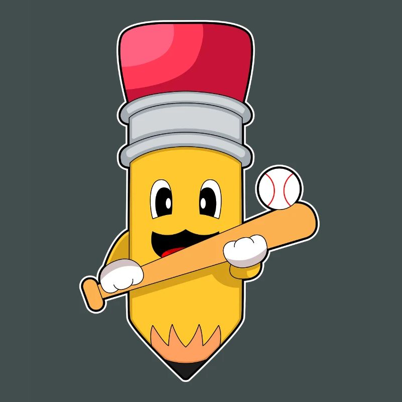 Crayon Baseball Batte de baseball