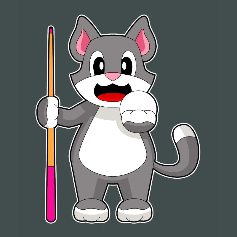 Queue de billard pour chat