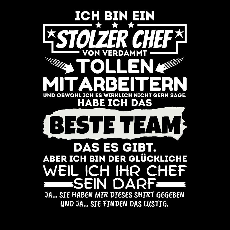stolzer Chef von verdammt naiven Mitarbeitern