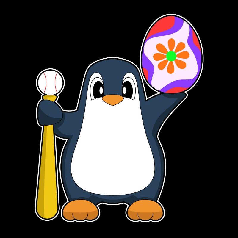 Penguin Easter Baseball