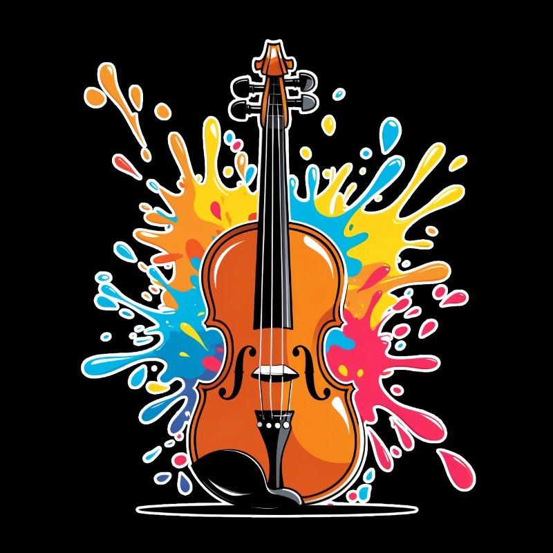 Vibrantes Violinenkunst Design
