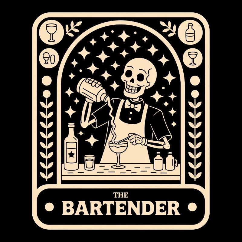 Barkeeper Barmann The Bartender Tarot Cocktail