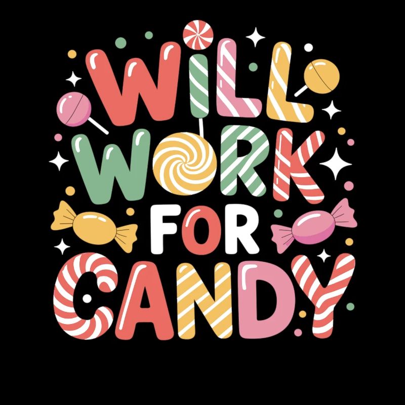 Will Work for Candy – Süßes Kinder Süßigkeiten