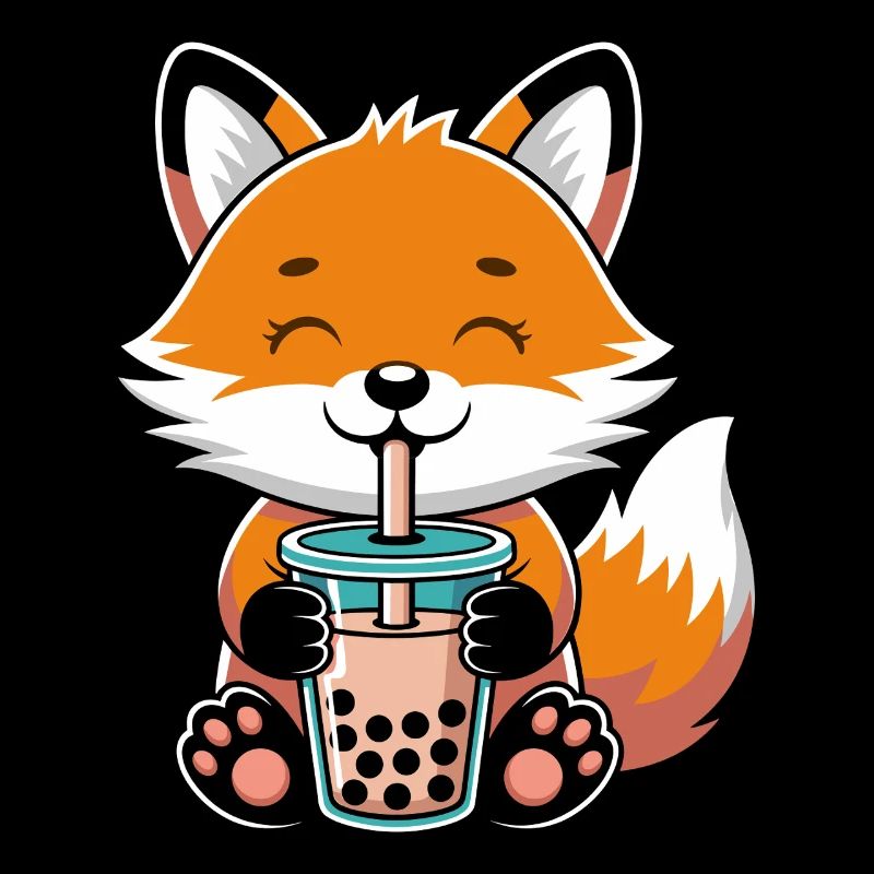 Kawaii Bubble Tee Fuchs Boba Tee