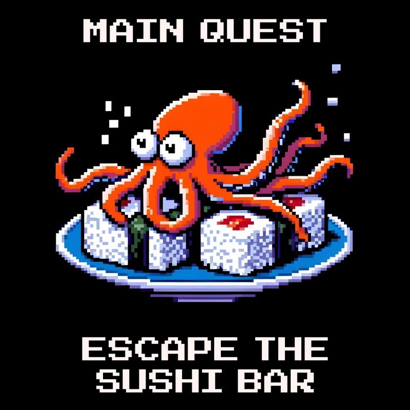 Évadez-vous du bar à sushis | Octopus Humour