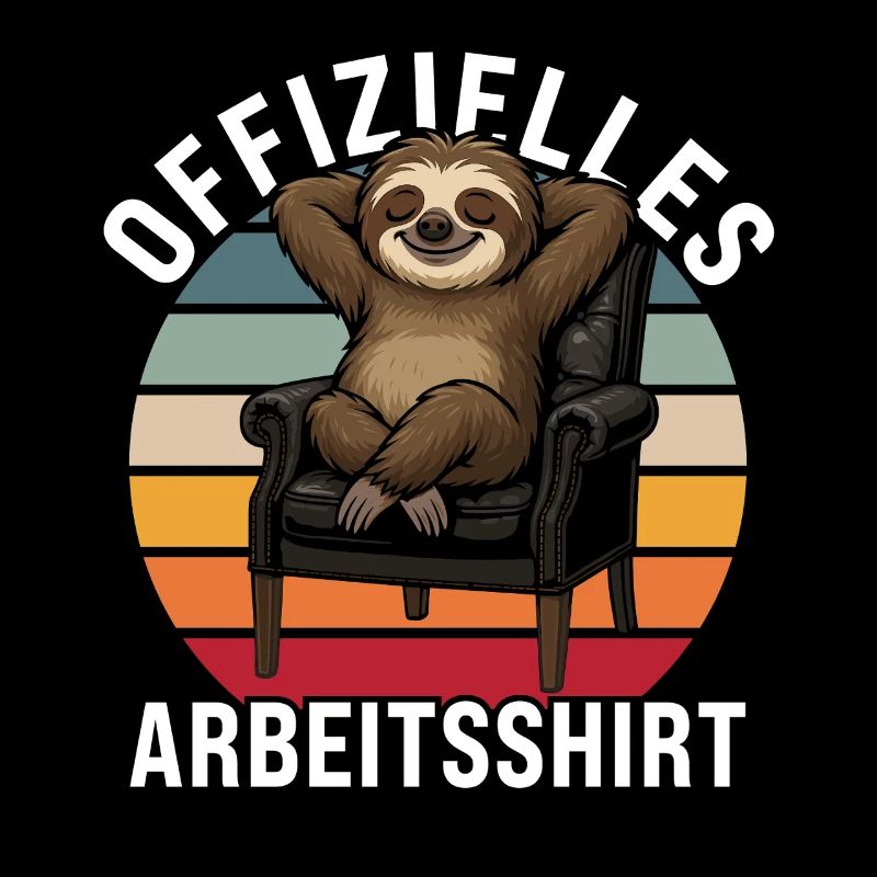 Official Work Shirt Sloth Office Saying