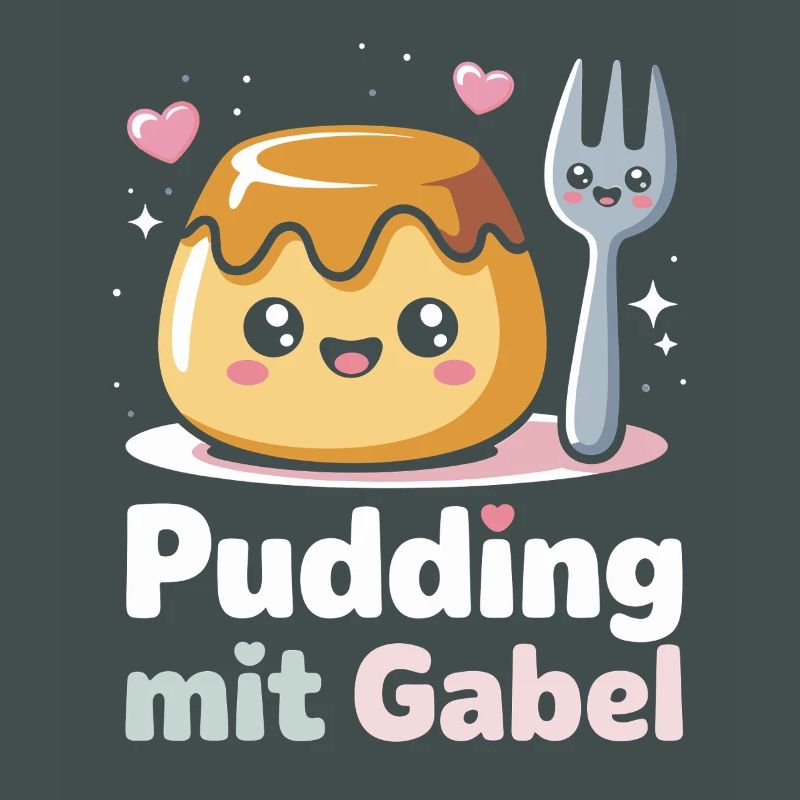 Pudding with fork